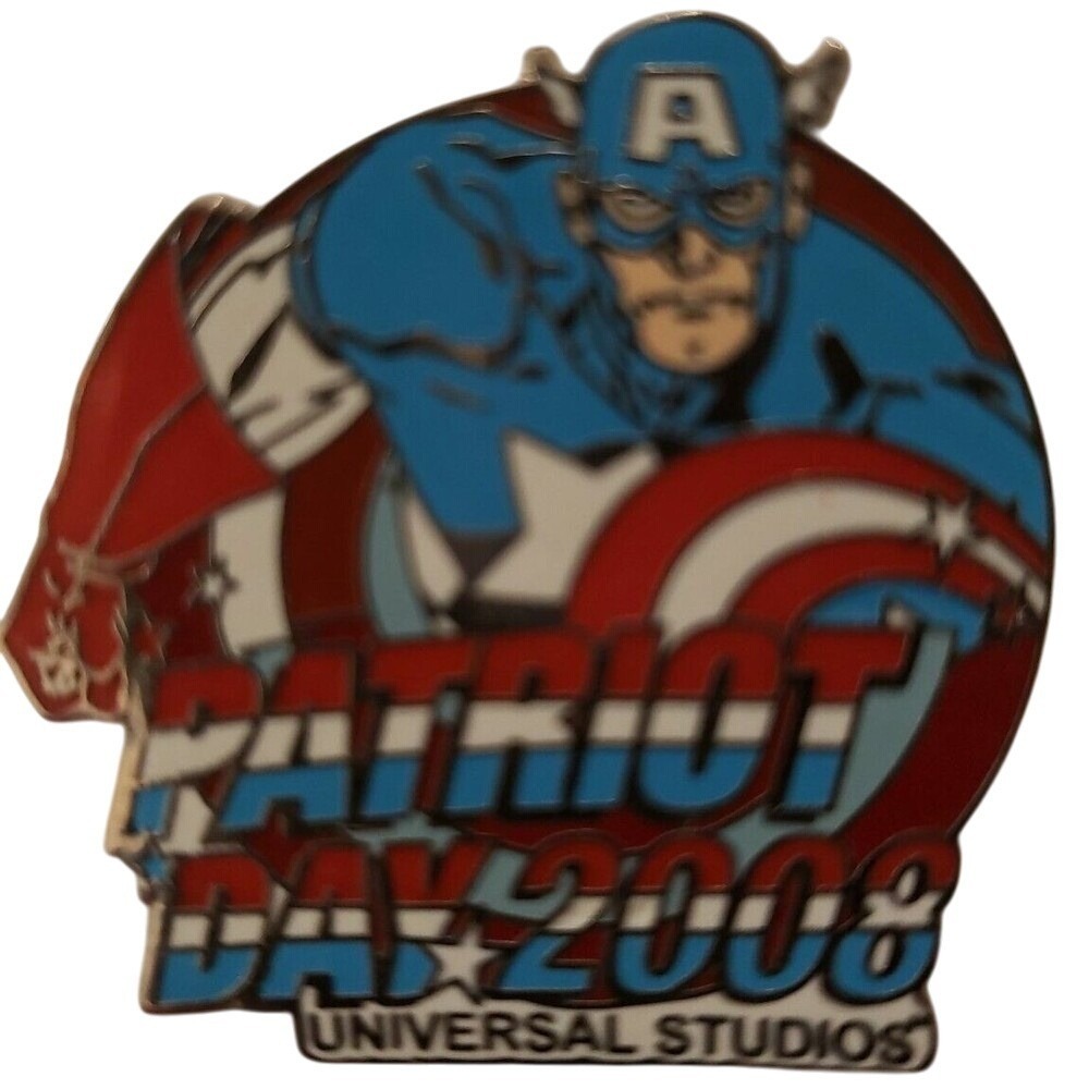 Marvel Captain America Patriot Day 2008 Universal Studios Pin LE 300 Avengers